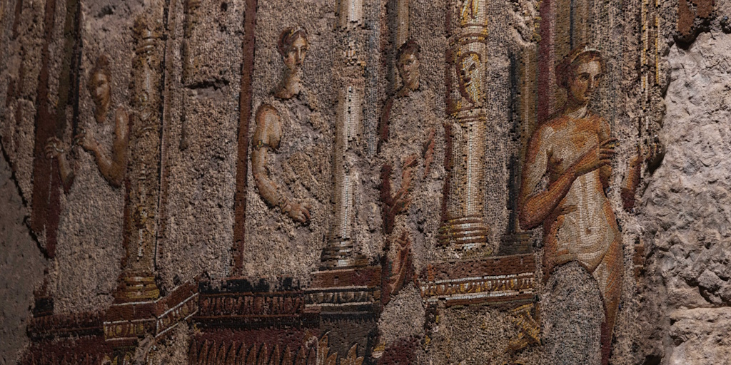 Mosaico con Musa e Filosofo Mosaico con Musa e Filosofo