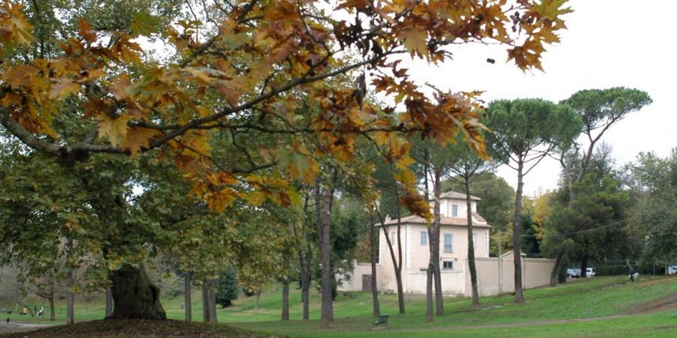 Il Casino del Graziano visto dalla Valle dei Platani (Villa Borghese)