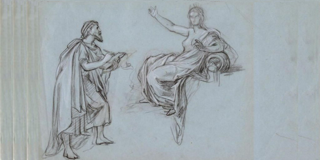 Cesare Fracassini, Egeria e Numa Pompilio, 1860 ca. Museo del Teatro Argentina