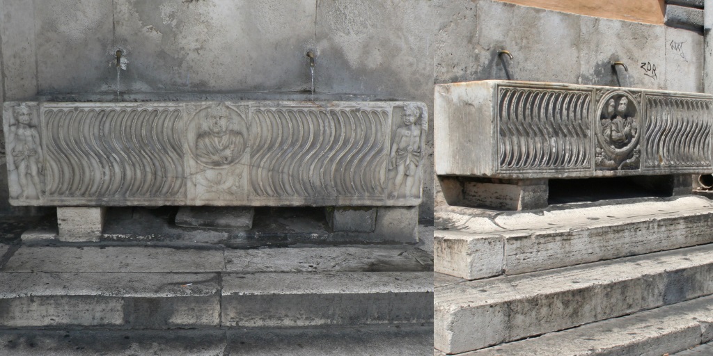 Fontane sarcofago a Piazza del Popolo