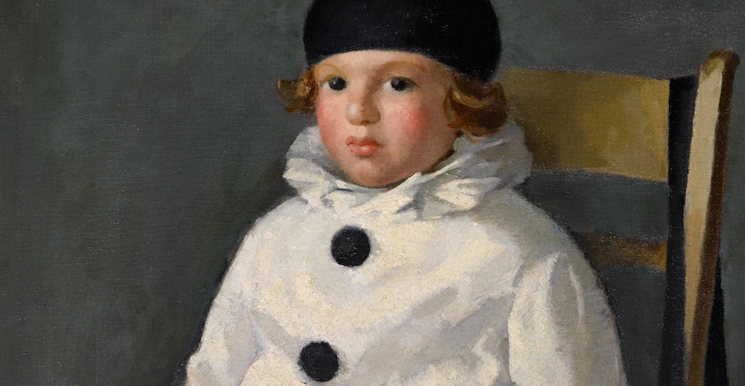 Umberto Natale Bertoletti, Pierrot, 1929, olio su tela, 92 x58 cm, Galleria d’Arte Moderna