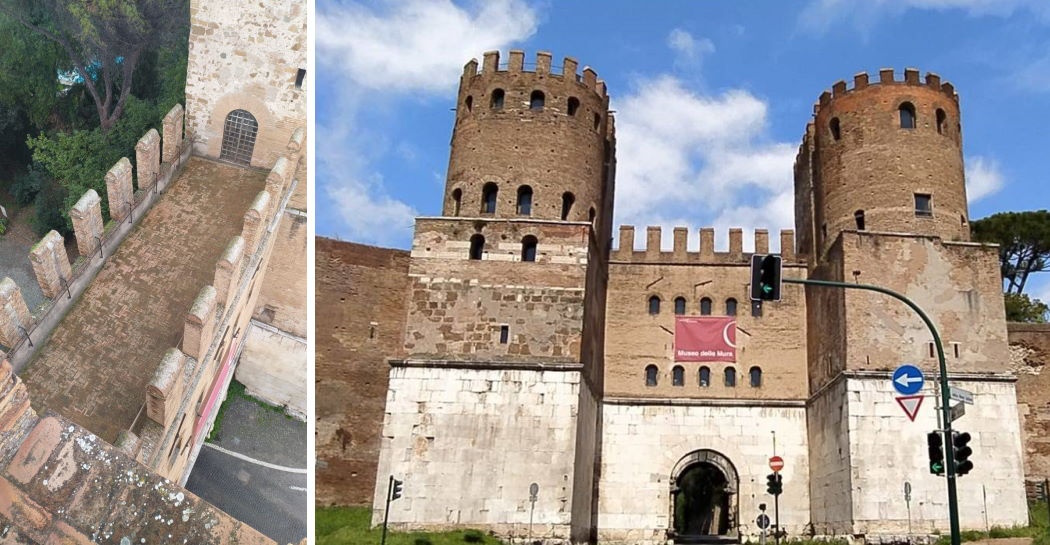 Camminamento tra le torri e Porta San Sebastiano_Museo delle Mura Camminamento tra le torri e Porta San Sebastiano_Museo delle Mura