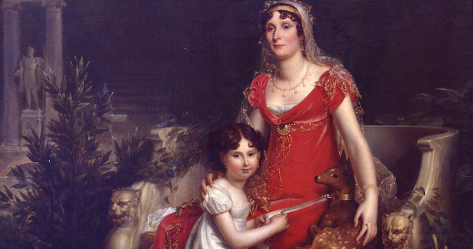 François Gérard, Elisa Bonaparte Baciocchi con la figlia Napoleona Elisa, 1810, olio su tela, Roma, Museo Napoleonico, inv. MN 18