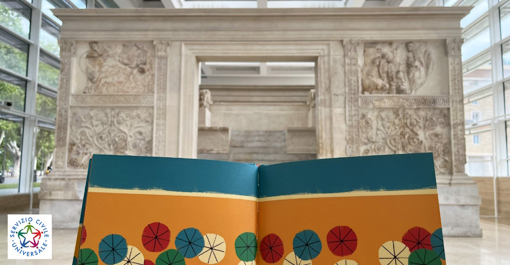 Museo dell’Ara Pacis. Immagine tratta dall’albo “La spiaggia” di Ximo Abadia
