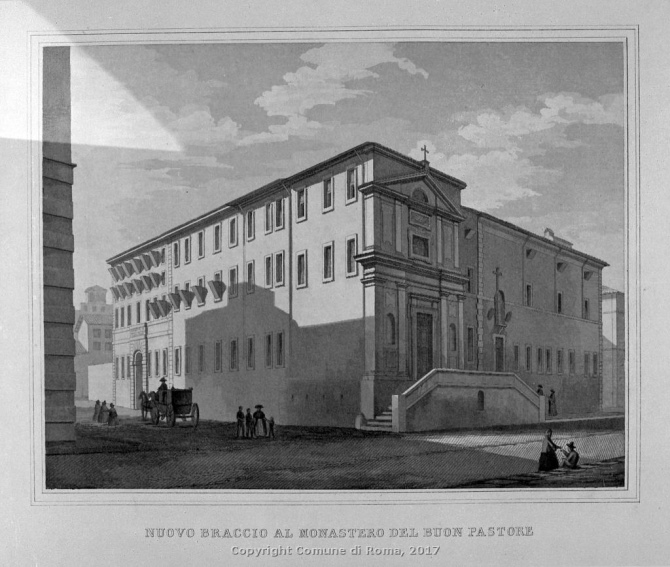 Gregorio Cleter, Paolo Cacchiatelli, Monastero del Buon Pastore. Nuovo braccio fatto costruire da Pio IX  (1860), Museo di Roma