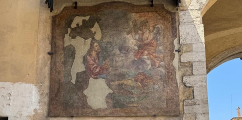 Edicola sacra di via di Porta Settimiana (fronte interno)