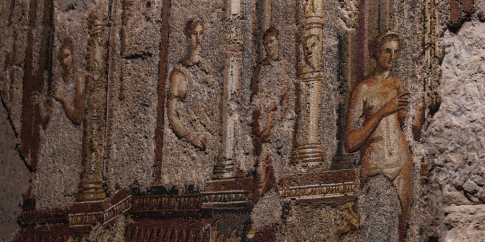 Mosaico con Musa e Filosofo