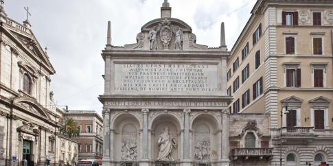 Fontana del Mosè, mostra dell'Acquedotto Felice