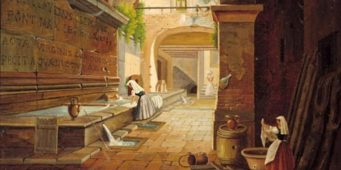 Autore Ignoto, Acquedotto dell’Acqua Vergine, 1823, olio su tela, Museo di Roma.