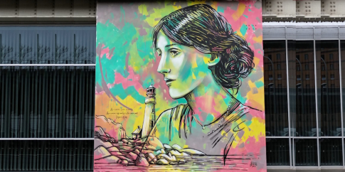 San Lorenzo_street art_Alicè (Alice Pasquini), Virginia Woolf, 2022 San Lorenzo_street art_Alicè (Alice Pasquini), Virginia Woolf, 2022