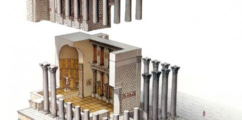 Ricostruzione del Tempio di Venere Genitrice (Archivio Museo dei Fori Imperiali)
