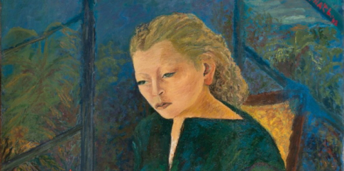 Antonietta Raphaël, Autoritratto con lettera, 1942, olio su tela, 123,8 × 85 cm
