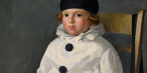 Umberto Natale Bertoletti, Pierrot, 1929, olio su tela, 92 x58 cm, Galleria d’Arte Moderna