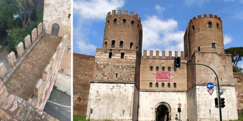 Camminamento tra le torri e Porta San Sebastiano_Museo delle Mura Camminamento tra le torri e Porta San Sebastiano_Museo delle Mura