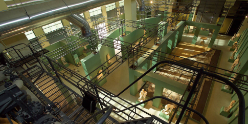 veduta della Sala Caldaie dall’alto della caldaia a carbone