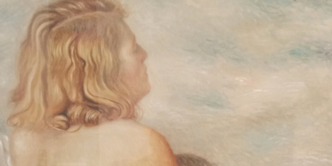 Giorgio de Chirico, Donna bionda di spalle, 1930 ca., olio su tela, coll. Sovrintendenza Capitolina ai Beni Culturali (particolare)