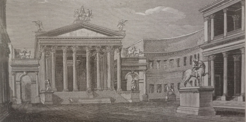 Luigi Canina (1795-1856), veduta ricostruttiva del Foro di Augusto Luigi Canina (1795-1856), veduta ricostruttiva del Foro di Augusto