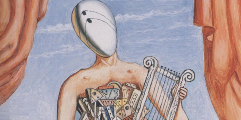 Giorgio de Chirico, Orfeo solitario, 1973, olio su tela (part.)