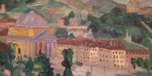 Carlo Levi, Torino, la Gran Madre, 1933 Olio su tela, cm 54 x 69 Fondazione Carlo Levi, Roma
