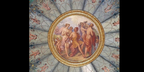 Giudizio di Paride, decorazione del soffitto dell&#039;Alcova Torlonia di Filippo Bigioli, 1837 circa