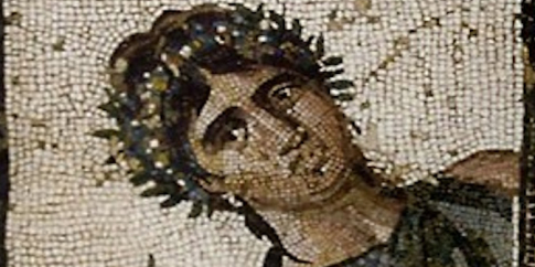 Busto della Primavera, dettaglio del mosaico con Ratto di Proserpina, Centrale Montemartini