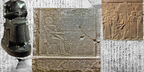 Elaborazione grafica con manufatti sumerici, assiri ed egizi