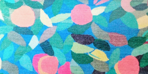 Niki Berlinguer, Da Renato Guttuso (Aranceto) , 1987, arazzo ricamato (© Il Cigno)