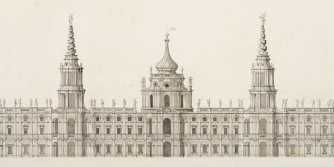 Gaetano Chiaveri (Roma 1689–1770 Foligno) Progetto ideale di un castello per la Sassonia, probabilmente 1736/37 Gaetano Chiaveri (Roma 1689–1770 Foligno) Progetto ideale di un castello per la Sassonia, probabilmente 1736/37