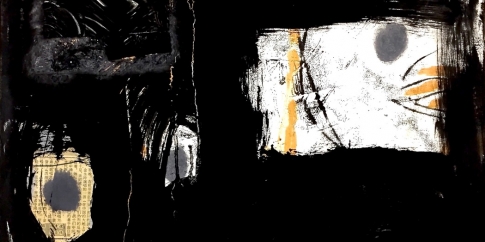 Elisa Montessori - China, 2001-Tecnica mista su tela, 40 x 40 cm - particolare