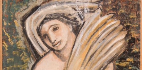 Particolare di Ferruccio Ferrazzi Cerere 1940 Tempera su carta foderata cm 300x140
