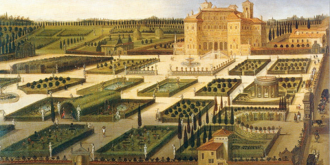 J. Heinz, Veduta di Villa Borghese, 1625, olio su tela, Collezione privata