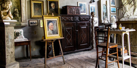 atelier dello scultore Pietro Canonica alla Fortezzuola di Villa Borghese atelier dello scultore Pietro Canonica alla Fortezzuola di Villa Borghese