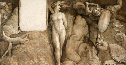 Perseo libera Andromeda, Polidoro da Caravaggio, Maturino Fiorentino (1525)