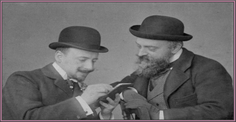 “Giuseppe Primoli e Gabriele D&#039;Annunzio”, albumina, inizi 1900, MN 9596.
