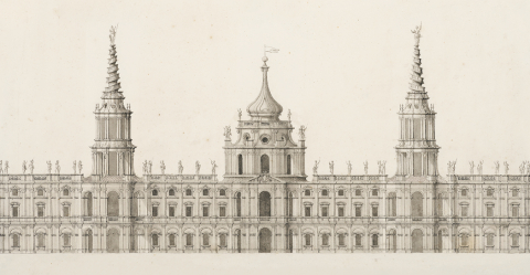 Gaetano Chiaveri (Roma 1689–1770 Foligno) Progetto ideale di un castello per la Sassonia, probabilmente 1736/37