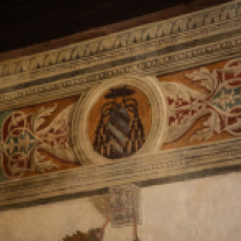 Un dettaglio degli affreschi della Casina del Cardinal Bessarione