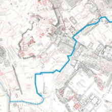  1-Il tracciato della Cloaca Massima da Via Cavour al Tevere.