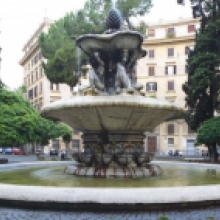 La fontana in piazza dei Quiriti