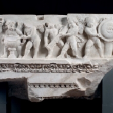 Fregio con Amorini, dalla cella del Tempio di Venere Genitrice, II secolo d.C. (Museo dei Fori Imperiali)