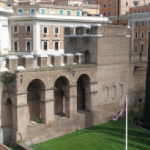 Mura Aureliane, Settore C - Veduta da Porta Pia, fronte interno