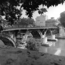 Ponte Sisto con le passerelle ottocentesche