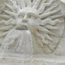 La fontana della Barcaccia, particolare del sole